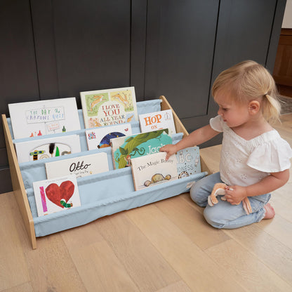 ZICOTO Decorative Wooden Bookshelf for Kids Rooms - Keeps Plenty of Books Neatly Organized & Within Reach for Toddlers - Easy Install Montessori Book Shelf for Baby's Bedroom or Playroom Decor