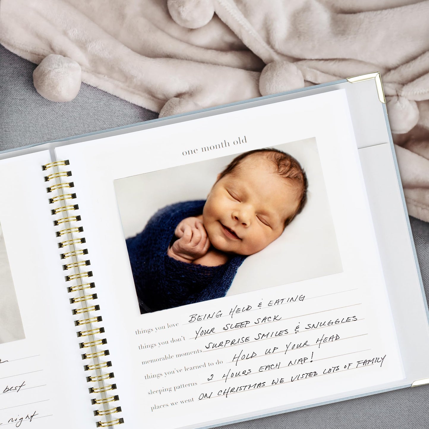 Keepsake Baby Memory Book for Boys and Girls - Timeless First 5 Year Baby Book - Neutral Journal Scrapbook or Photo Album - Record a Milestone for Every Event from Birth to Age 5
