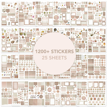 Aesthetic Planner Stickers for Fun Planning - 1220+ Monthly Boho Designs for Your Calendar or Scrapbook - The Perfect Sticker Accessories to Enhance Your Daily Bullet Journaling