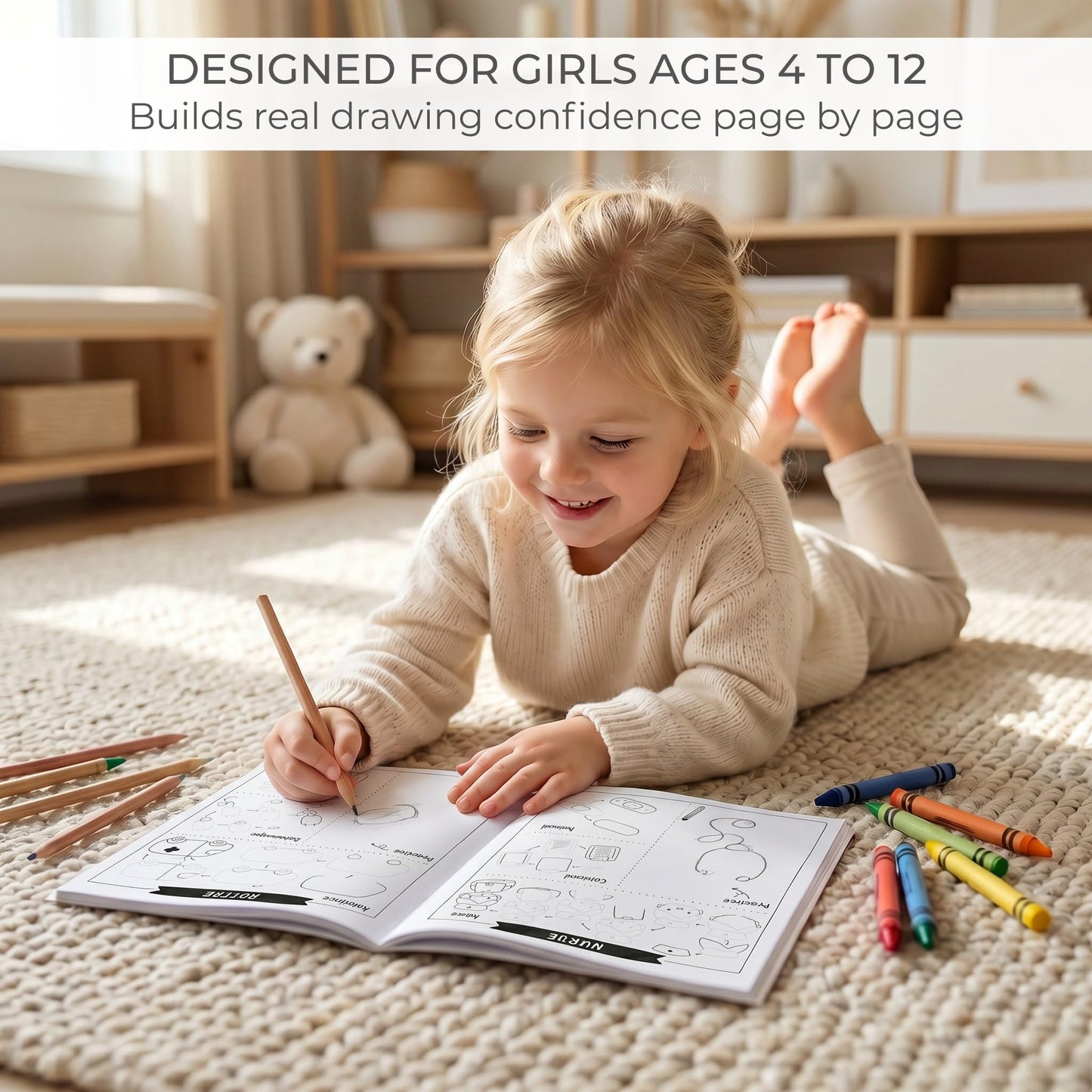 ZICOTO Fun How to Draw Books for Kids Set of 2 - Cute Step by Step Drawing and Coloring Book Gifts for Girls Ages 4-6, 6-8 & 8-12 - Learn to Draw Beautiful Designs with Easy Steps for Little Artists
