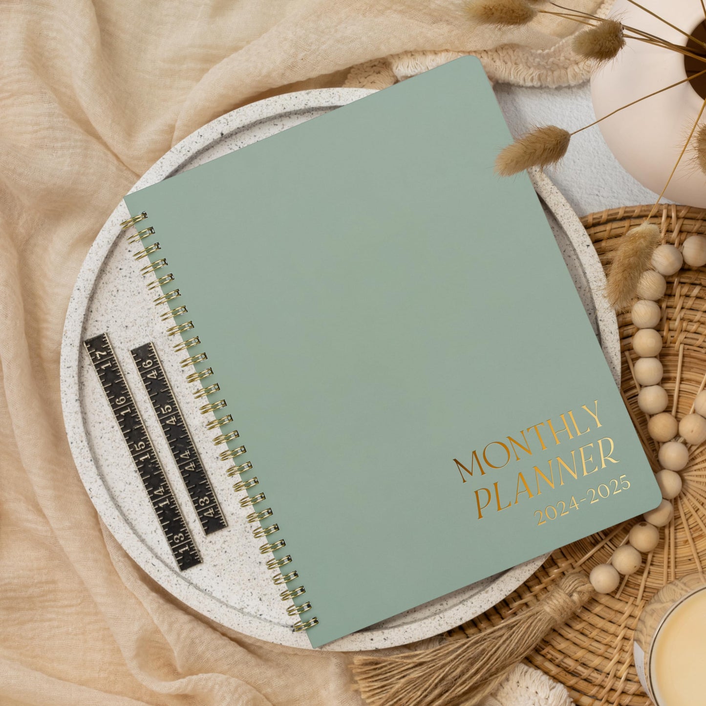 Beautiful 2025 Monthly Planner and Calendar Book - To Do List Notebook That Easily Organizes Your Tasks to Boost Productivity - Runs From Until December 2025