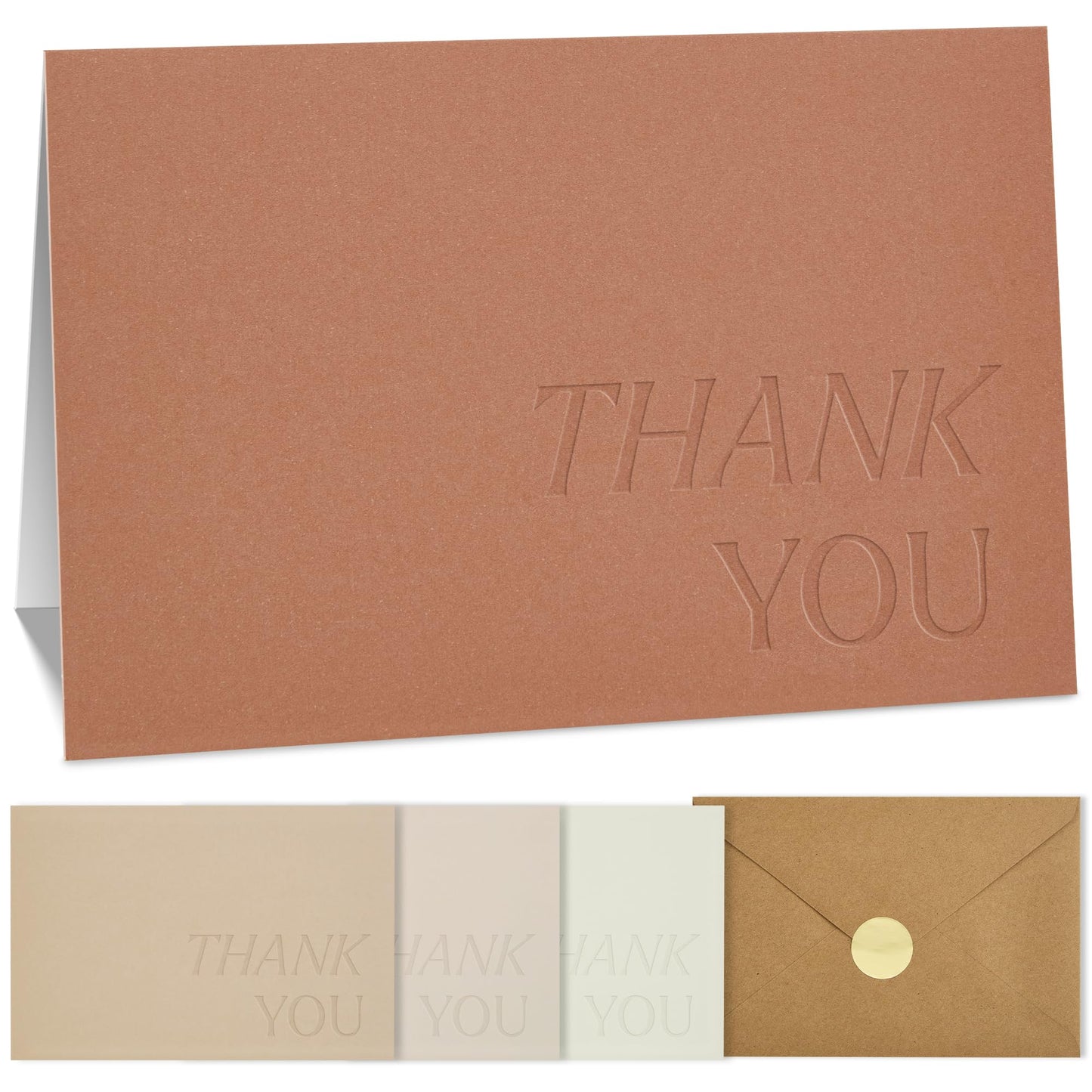 Beautiful Thank You Cards Set of 30 With Envelopes and Stickers - Elegant Blank Cards For Personalized Notes - Perfect Bulk Stationary Set For All Occasions incl. Weddings, Business & Baby Showers