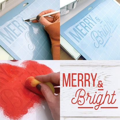 Easy Cut Stencil Sheet Set of 24-12”x12” Acetate Mylar for Cricut Vinyl Cutting - Craft Material