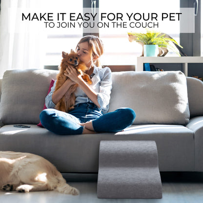 Sturdy Dog Stairs and Ramp for Couches Up to 19" High by ZICOTO - Durable Easy to Walk on Steps for Small Dogs and Cats - Allows Your Pets Easy Instant Access to Your Sofa or Low Bedside