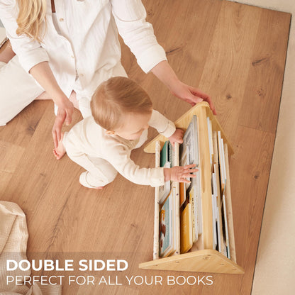 Decorative Bookshelf for Toddlers and Kids - Beautiful Montessori Shelf to Display All Books for Your Little One - The Perfect Nursery Organizer for Your Baby Girl/Boy´s Bedroom & as Play Room Decor