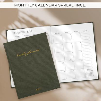 Beautiful 2025 Appointment Book Planner - Sturdy Linen Daily Planner & Weekly Calendar with Half Hourly Schedule Easily Keeps Track Of All Your Appointments - The Perfect Day by Day Organizer