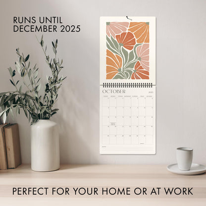 Aesthetic 2025 Wall Calendar - Runs Until December 2025 - The Perfect Matisse Style Calendar Planner for Easy Organizing