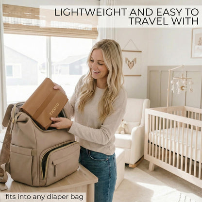 Beautiful Portable Baby Changing Pad - Wipeable and Easy to Clean Diaper Changing Mat - The Perfect Waterproof Vegan Leather Pad for Traveling