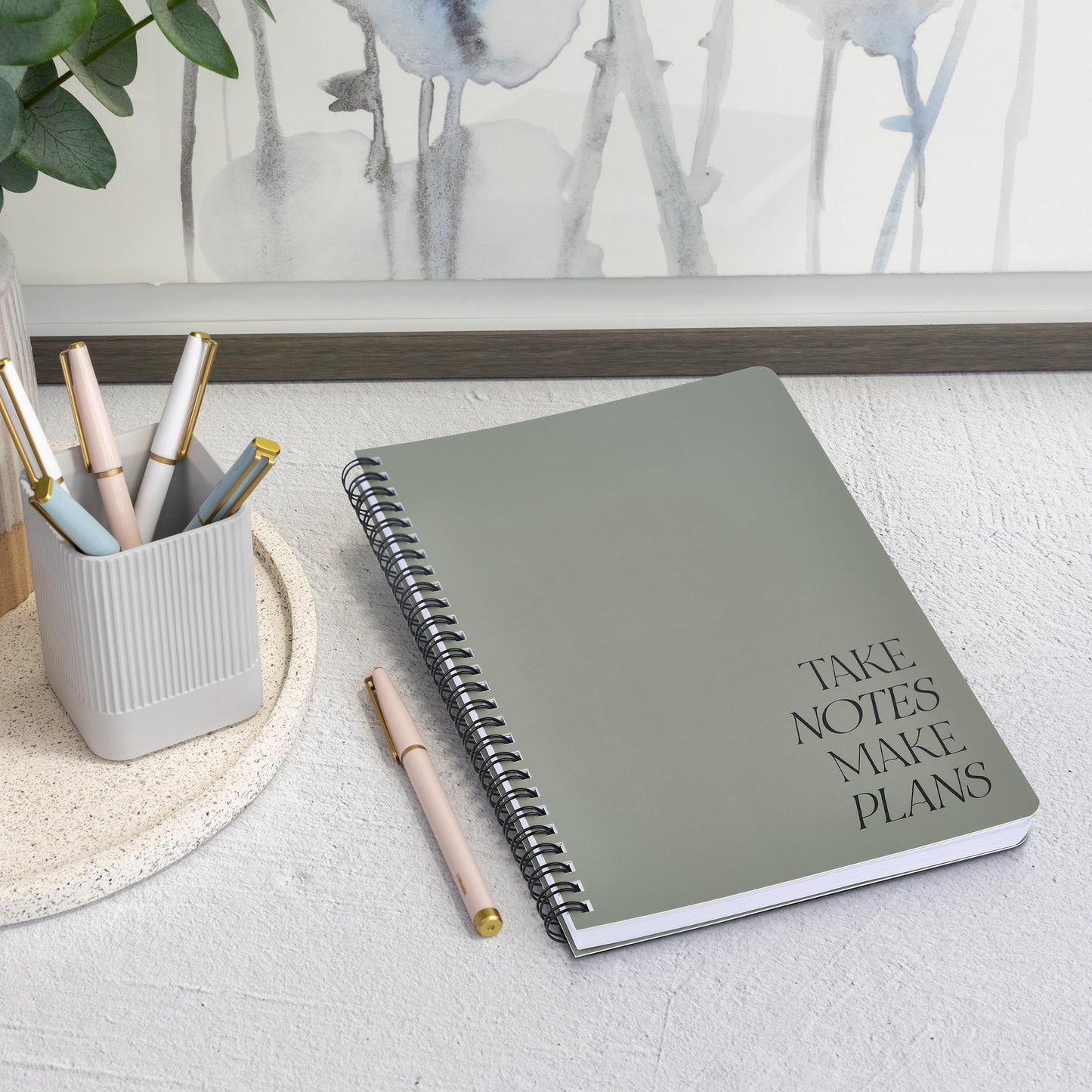 Beautiful Daily Planner And Notebook With Hourly Schedule - Aesthetic Spiral To do List Notepad to Easily Organize Your Work Tasks And Appointments - The Perfect Office Supplies For Women