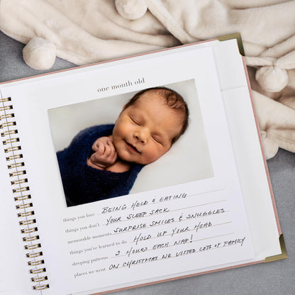 Keepsake Baby Memory Book for Boys and Girls - Timeless First 5 Year Baby Book - Neutral Journal Scrapbook or Photo Album - Record a Milestone for Every Event from Birth to Age 5