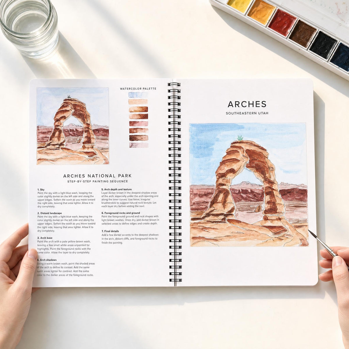 Beautiful Watercolor Workbook for Beginners - Relaxing & Easy to Paint