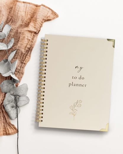 Beautiful To Do List Notebook - Aesthetic Daily Planner to Easily Organize Your Tasks And Boost Productivity - Stylish Undated Planner And School or Office Supplies For Women