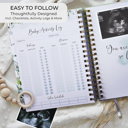 Pregnancy Journal and Memory Book with Stickers and Keepsake Pocket - Lovely Must Have Gift for First Time Moms to Be - The Perfect Planner to Track Your Little Ones Life-Changing Journey