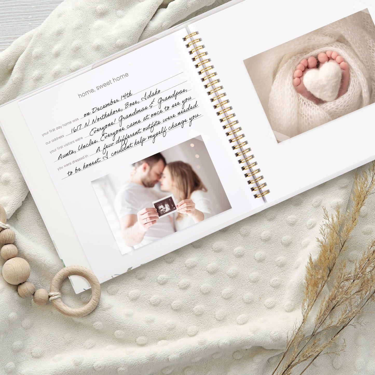 Keepsake Baby Memory Book for Boys and Girls - Timeless First 5 Year Baby Book With Photoslots - Cute Journal Scrapbook or Photo Album - Record a Milestone for Every Event from Birth to Age 5