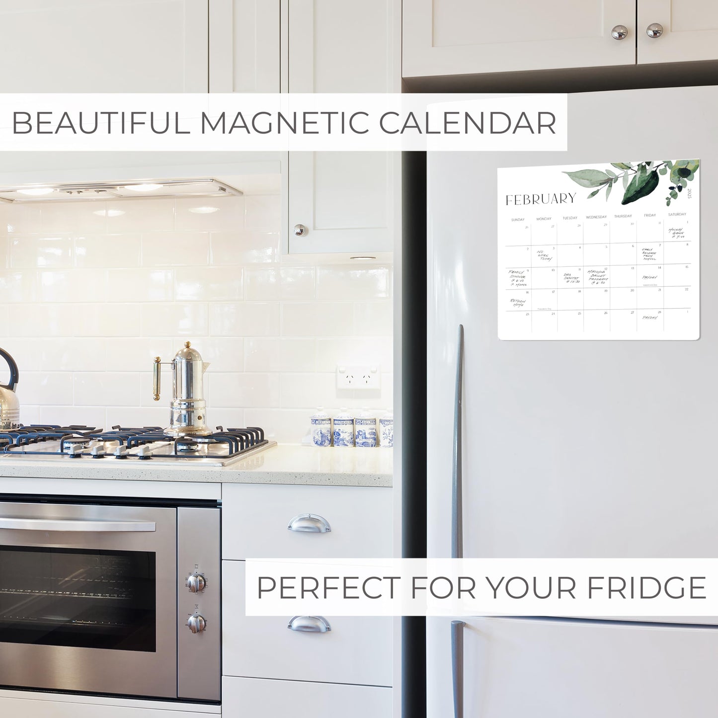 Beautiful 2025-2026 Magnetic Fridge Calendar - Runs From Until July 2026 - The Perfect Monthly Refrigerator Calendar for Easy Organizing