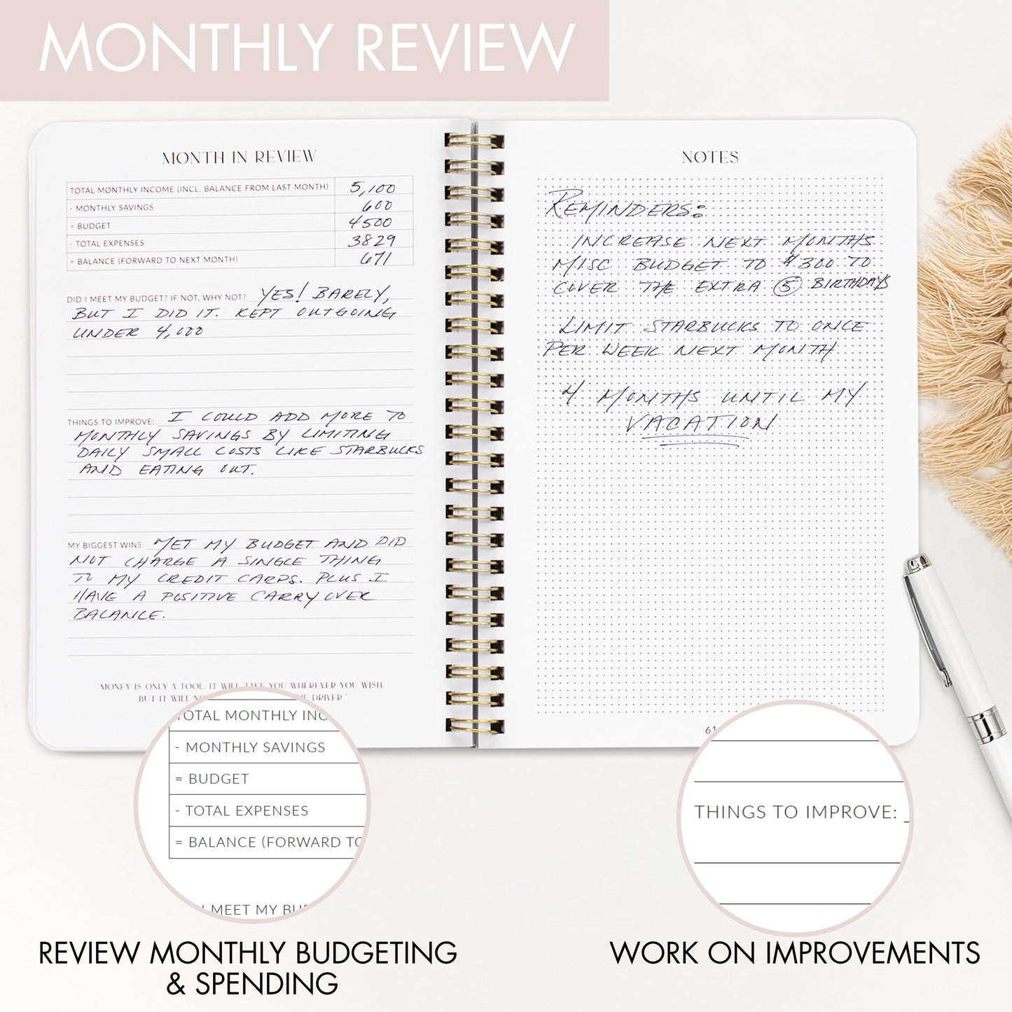 Simplified Monthly Budget Planner - Monthly Finance Organizer and Expense Tracker Notebook - Beautiful Undated Money Budgeting Book For 2024 To Effectively Manage Your Finances