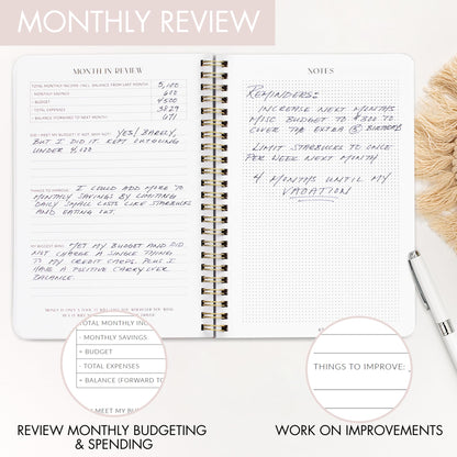 Simplified Monthly Budget Planner - Monthly Finance Organizer and Expense Tracker Notebook - Beautiful Undated Money Budgeting Book For 2024 To Effectively Manage Your Finances