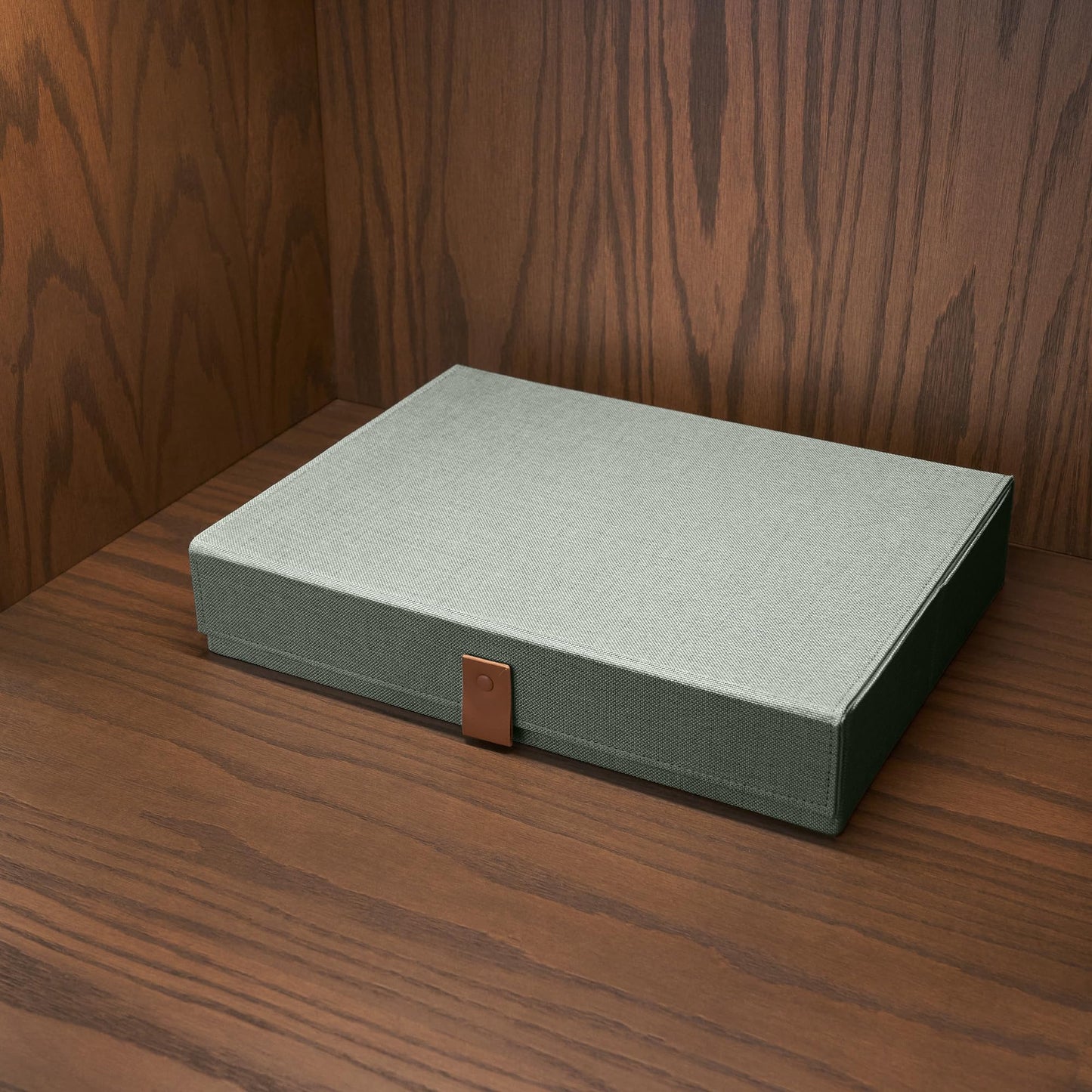 Decorative Photo Storage Boxes with Lids - Set of 2 Beautiful Linen Organizers Are Perfect to Safely Store Your Pictures, Documents, Scrapbooking Supplies, Keepsakes and Other Memories in Style