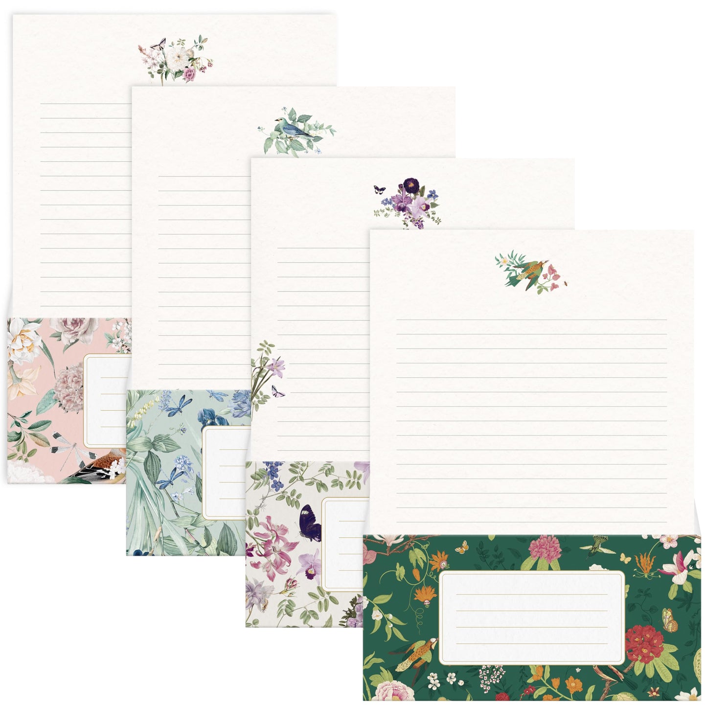 Beautiful Stationery Set with Envelopes - Premium-Quality, No-Bleed Letter Writing Paper with Elegant Floral Designs - Cute Stationary Kit for Women and Thoughtful Gift for Loved Ones