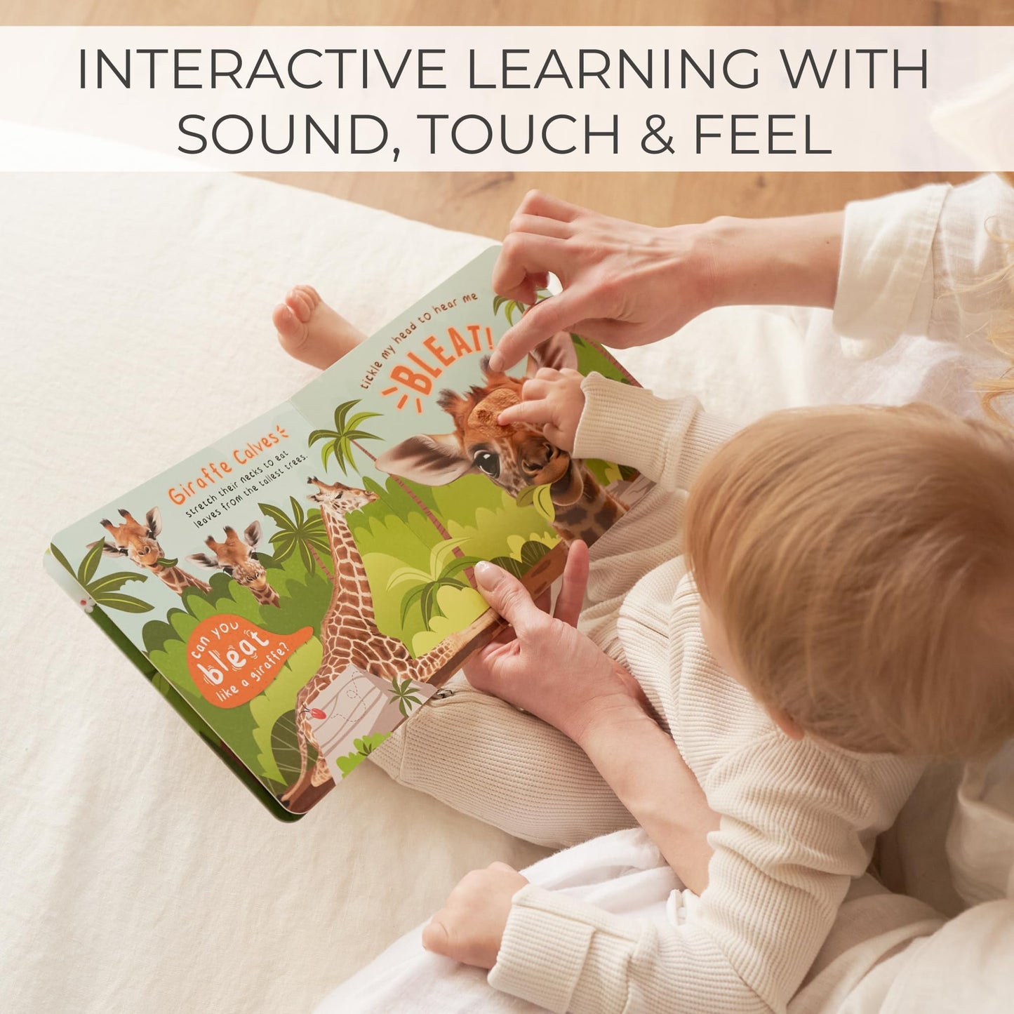 Fun Touch and Feel Sound Book for Babies and Toddlers - Interactive Sensory Book with Animal Noises for 1-3 Year Olds - The Perfect Sound Book Toy for Baby Showers & Newborn/Infant Gift 12-18 Months