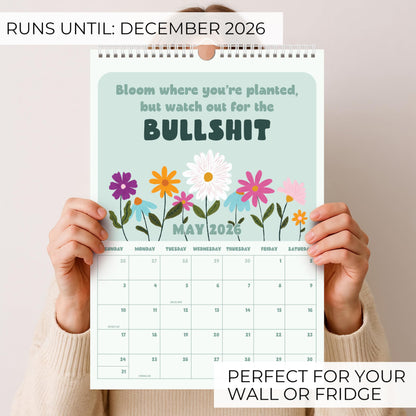 Beautiful 2026 Wall Calendar - Cheeky & Fun Calendar from January to December 2026 - The Perfect Aesthetic Wall Planner for Home or Office