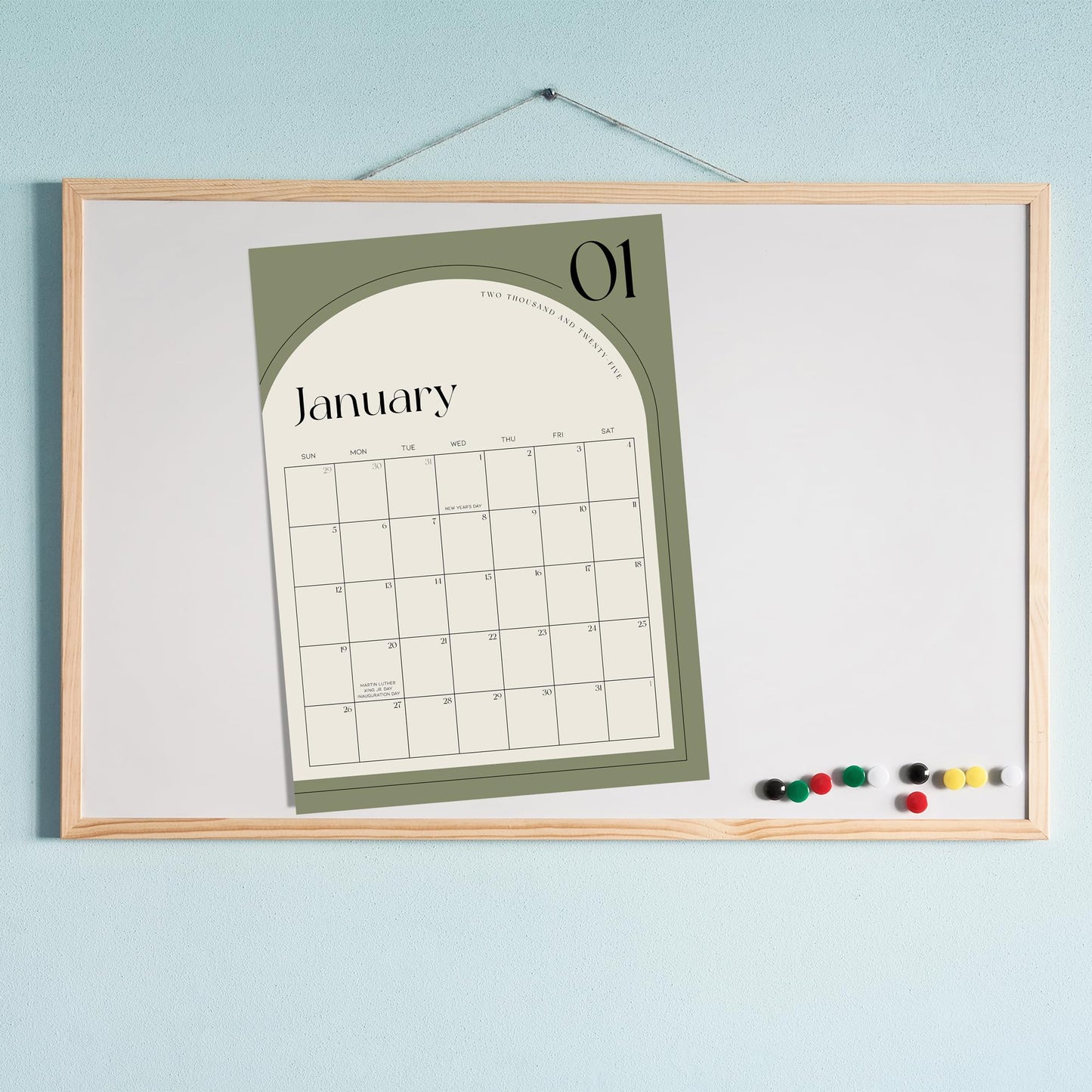 Aesthetic 2025-2026 Magnetic Fridge Calendar - Runs from January 2025 Until July 2026 - The Perfect Monthly Refrigerator Calendar With Minimal Designs for Easy Organizing