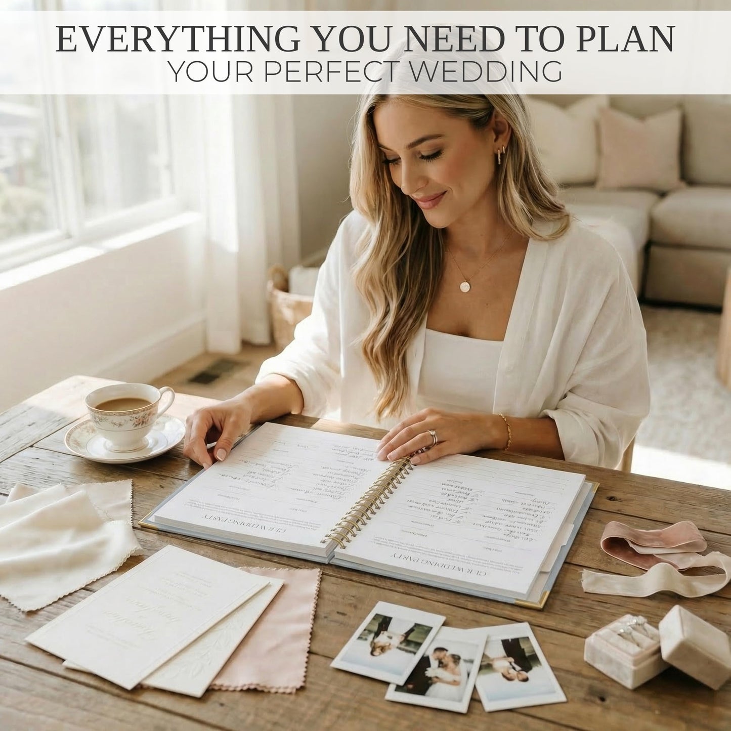 Beautiful Wedding Planner Book and Organizer - Perfect for Detailed Planning Of Your Big Day - Unique Engagement Gift for Newly Engaged Couples, Future Brides and Grooms