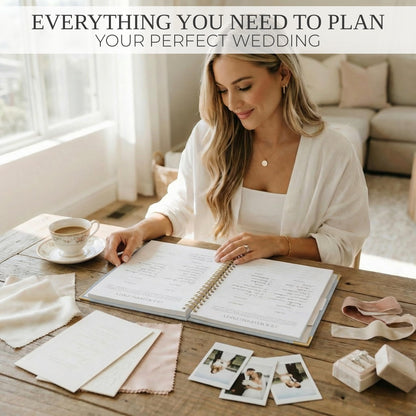 Beautiful Wedding Planner Book and Organizer - Perfect for Detailed Planning Of Your Big Day - Unique Engagement Gift for Newly Engaged Couples, Future Brides and Grooms