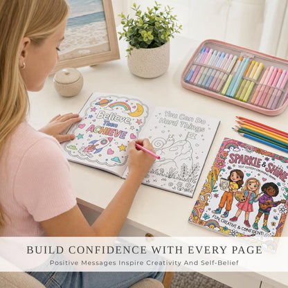 Beautiful Coloring Books for Teens Set of 2 - Perfect to Boost Confidence