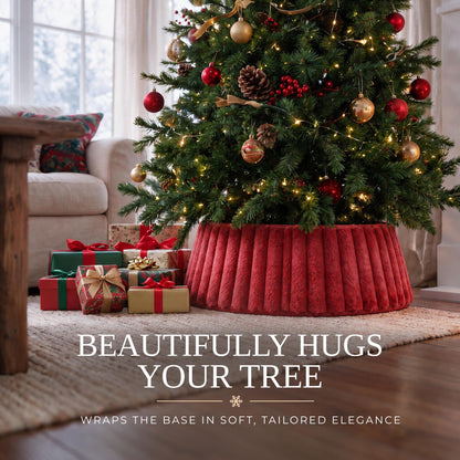 Beautiful Christmas Tree Collar - Modern 29" Velvet Tree Ring