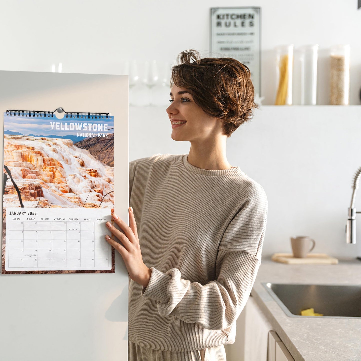 Aesthetic National Park Calendar 2026 - The Perfect Monthly Wall Calendar With Breathtaking Pictures - Runs From October 2025 Until December 2026