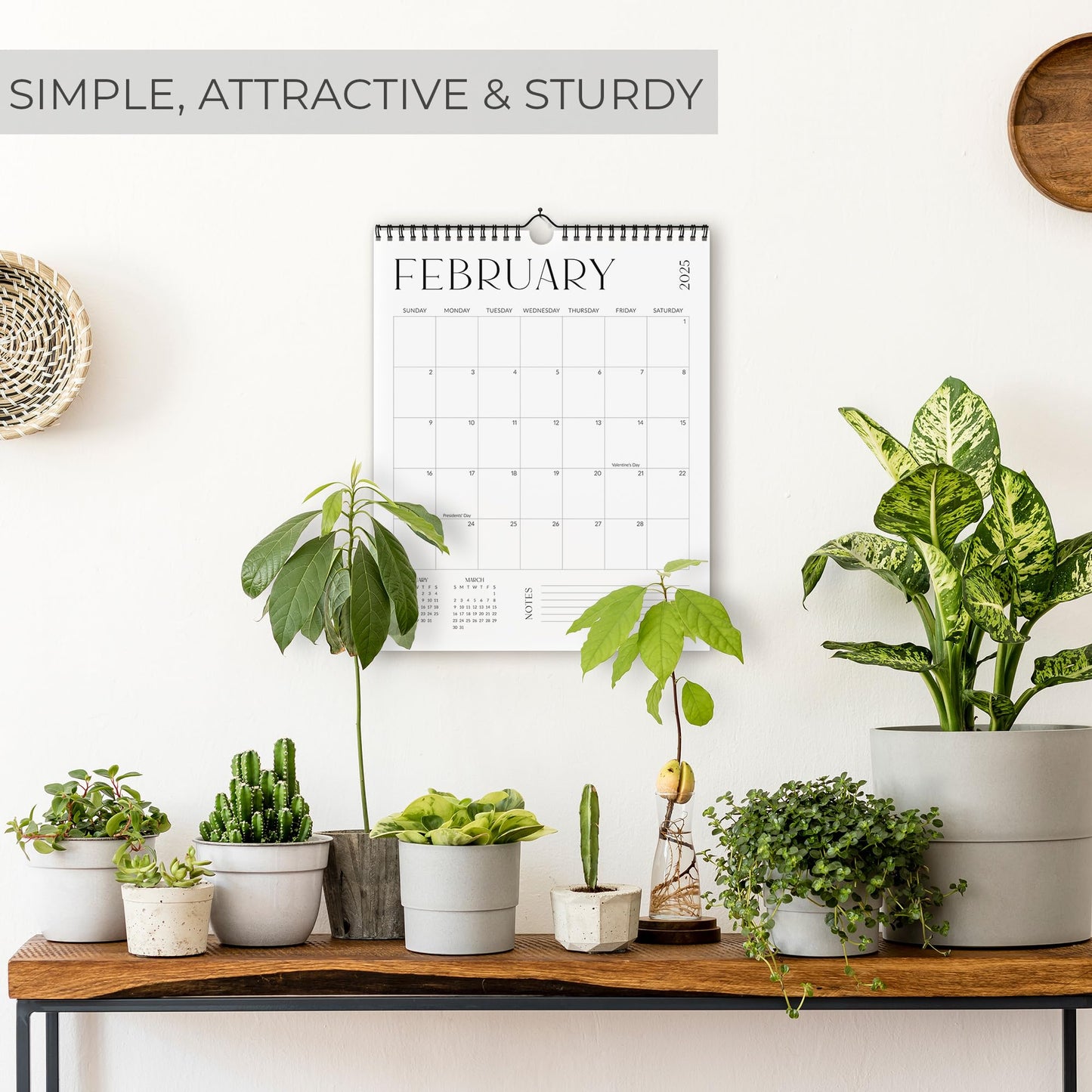 Beautiful 2025-2026 Wall Calendar - Runs from January 2025 until July 2026 - 14.5"x11.5" Office Wall Calendar for Easy Organizing