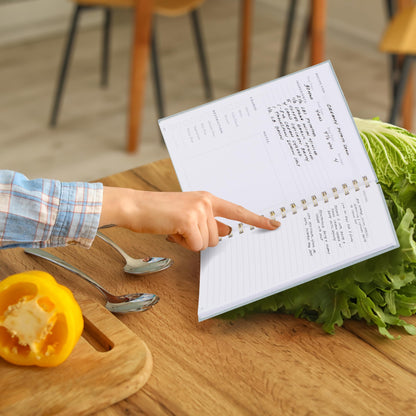ZICOTO Aesthetic Blank Recipe Book with Linen Cover - The Perfect Recipe Notebook to Write in Your Own Recipes - Beautiful Blank Cookbook to Organize Your Recipes