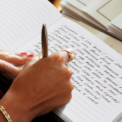 ZICOTO Beautiful Linen Wedding Guest Book for Your Wedding Reception - Simply Elegant Guestbook to Sign in and Add Polaroid Photos - The Perfect Baby Shower Guest Book and Addition to Your Big Day