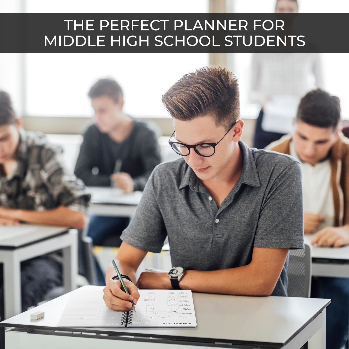 Aesthetic 2025-2026 Student Planner To Stay Organized - A Beautiful 8.5" x 5.5" Planner for Middle and High School Students with Weekly & Monthly Spreads For The 25-26 Academic Year