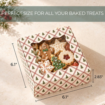 ZICOTO Beautiful Christmas Cookie Boxes Set Of 9 - Cute Containers to Share