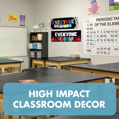 Motivational Reading Poster Decor For The Classroom - The Teachers Perfect Wall, Bulletin Board Or Door Banner Decoration - Set of 2 Posters That Inspire and Encourage Your Students
