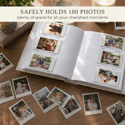Beautiful Photo Album for 2x3 in Polaroid Photos - Safely Holds Your 180 Pictures Of Unique Memories - The Perfect Photo Book To Store Pictures