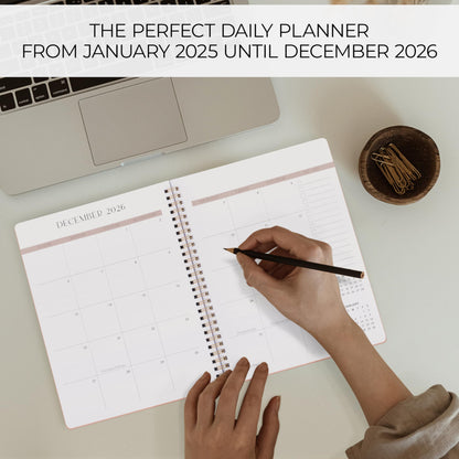 Beautiful 2025-2026 Monthly Planner and Calendar Book - To Do List Notebook That Easily Organizes Your Tasks to Boost Productivity - Runs From January 2025 Until December 2026