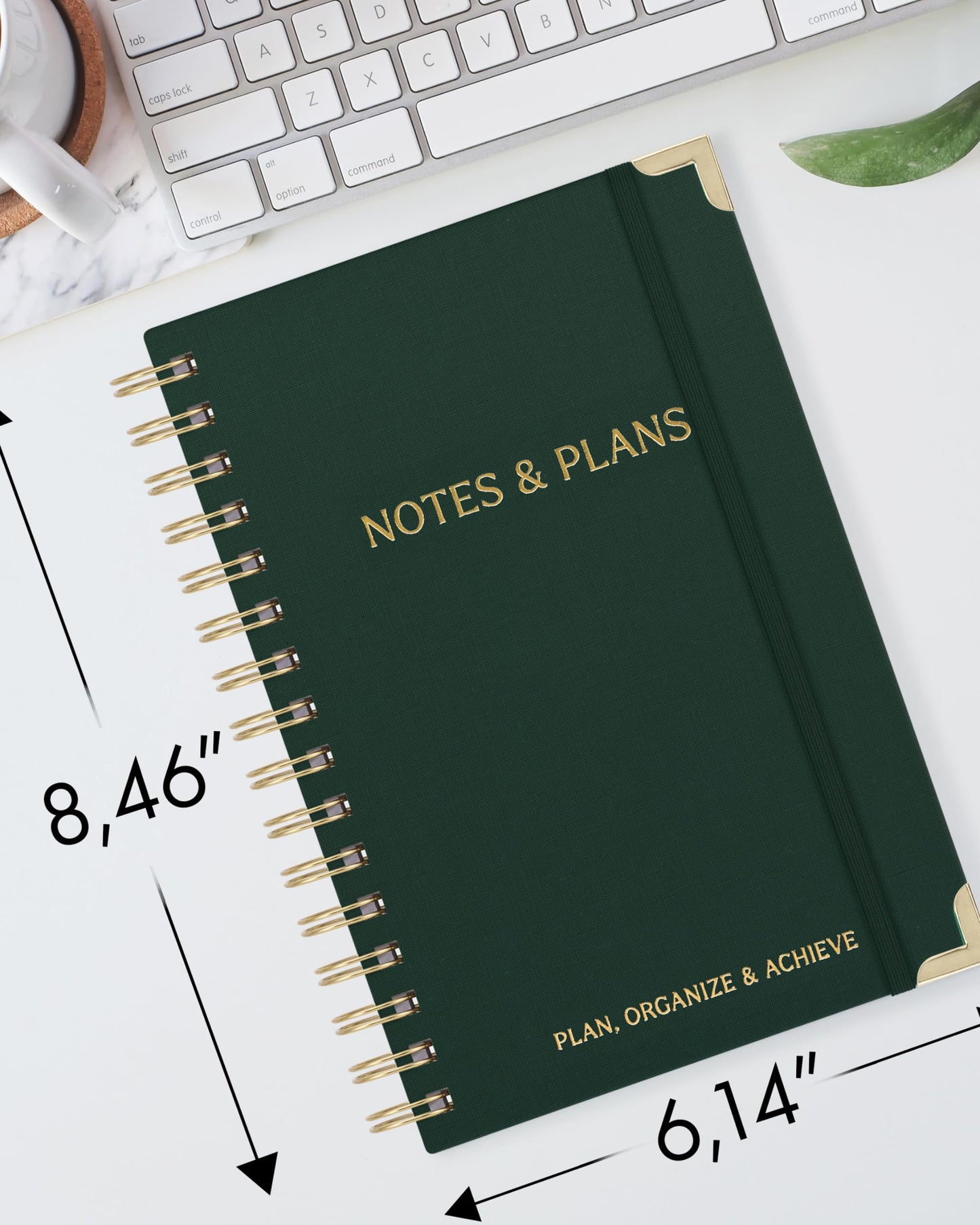 ZICOTO Aesthetic Daily Planner And Notebook With Hourly Schedule - Aesthetic Spiral To do List Notepad For Work/Home to Organize Tasks And Appointments - Stylish School/Office Supplies Book For Women
