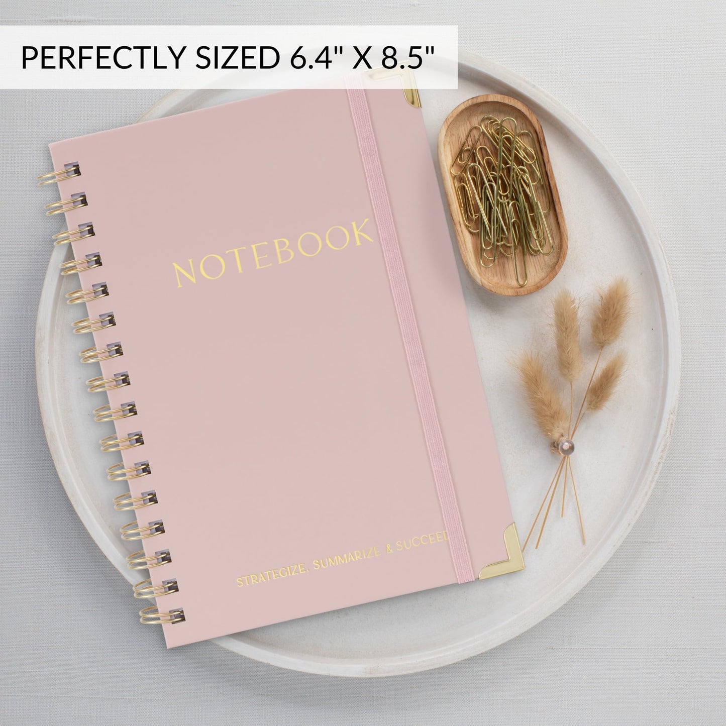 Beautiful Thick Meeting Notebook For Work - Perfect To Keep Track Of +200 Meetings - Stylish And Effective Office Planner Supplies for Women & Men to Organize All Your Agendas Or Business Projects