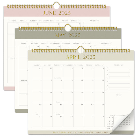Aesthetic 2025-2026 Wall Calendar - Runs from January 2025 Until July 2026 - The Perfect Wall Hanging Calendar Planner for Easy Organizing