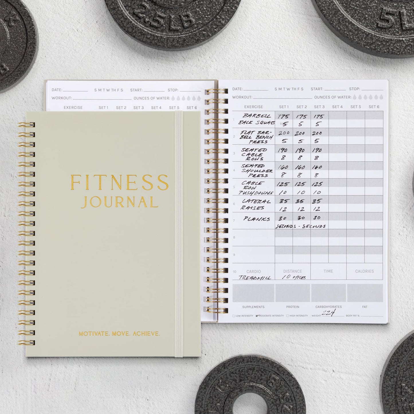 ZICOTO Fitness Journal for Tracking and Crushing Your Gym Goals - Detailed Workout Planner & Log Book for Women - Great Gym Accessories With Calendar, Nutrition & Progress Tracker