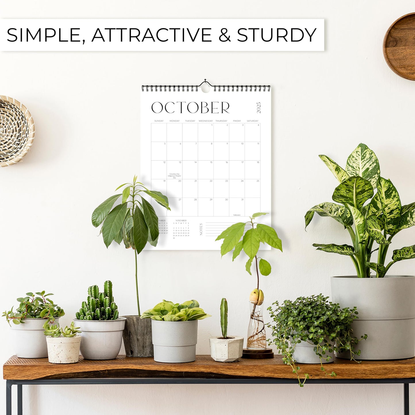 Beautiful 2025-2026 Wall Calendar - Runs from June 2025 until December 2026 - Large 14.5"x11.5" Office Wall Calendar for Easy Organizing