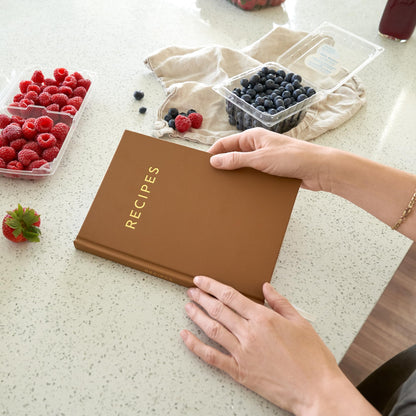 ZICOTO Aesthetic Blank Recipe Book with Waterproof Cover - The Perfect Recipe Notebook To Write In Your Own Recipes - Beautiful Blank Cookbook to Organize Your Recipes