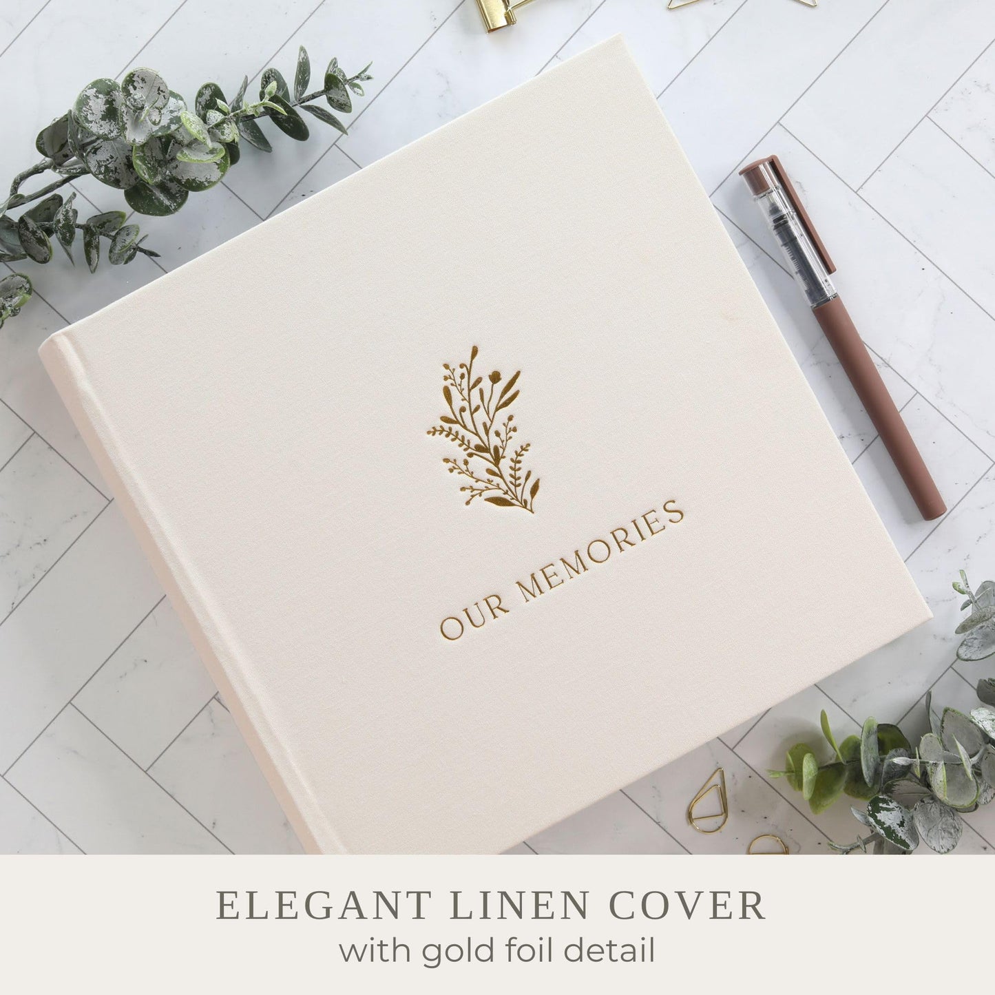 Beautiful Photo Album for 4x6 Pictures - Perfect Picture Book for Wedding, Baby Shower and more - 200 Photo Slots Albums to Collect Your Memories