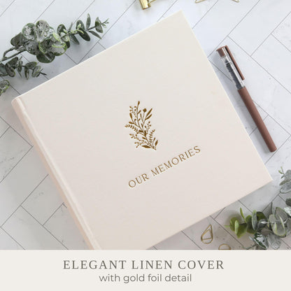 Beautiful Photo Album for 4x6 Pictures - Perfect Picture Book for Wedding, Baby Shower and more - 200 Photo Slots Albums to Collect Your Memories