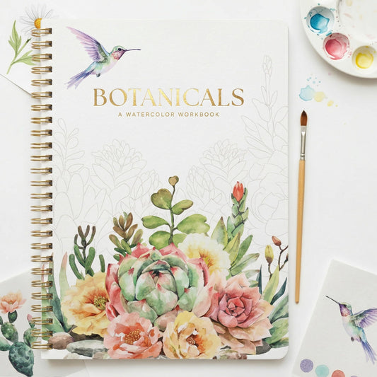 Beautiful Watercolor Workbook for Beginners - Relaxing & Easy to Paint Water Coloring Book with Botanical Designs on Premium Paper - Perfect for Gifting to Spark Creativity & Joy for Adults