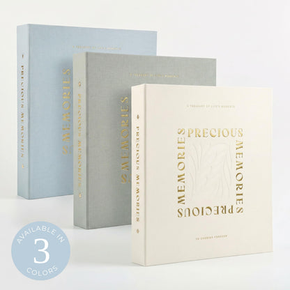 Beautiful Linen Photo Album For 4x6 Photos - Safely Holds Up To 500 Pictures of Unique Memories - The Perfect Big Photo Book To Store All Pictures of Treasured Family, Baby or Wedding Moments