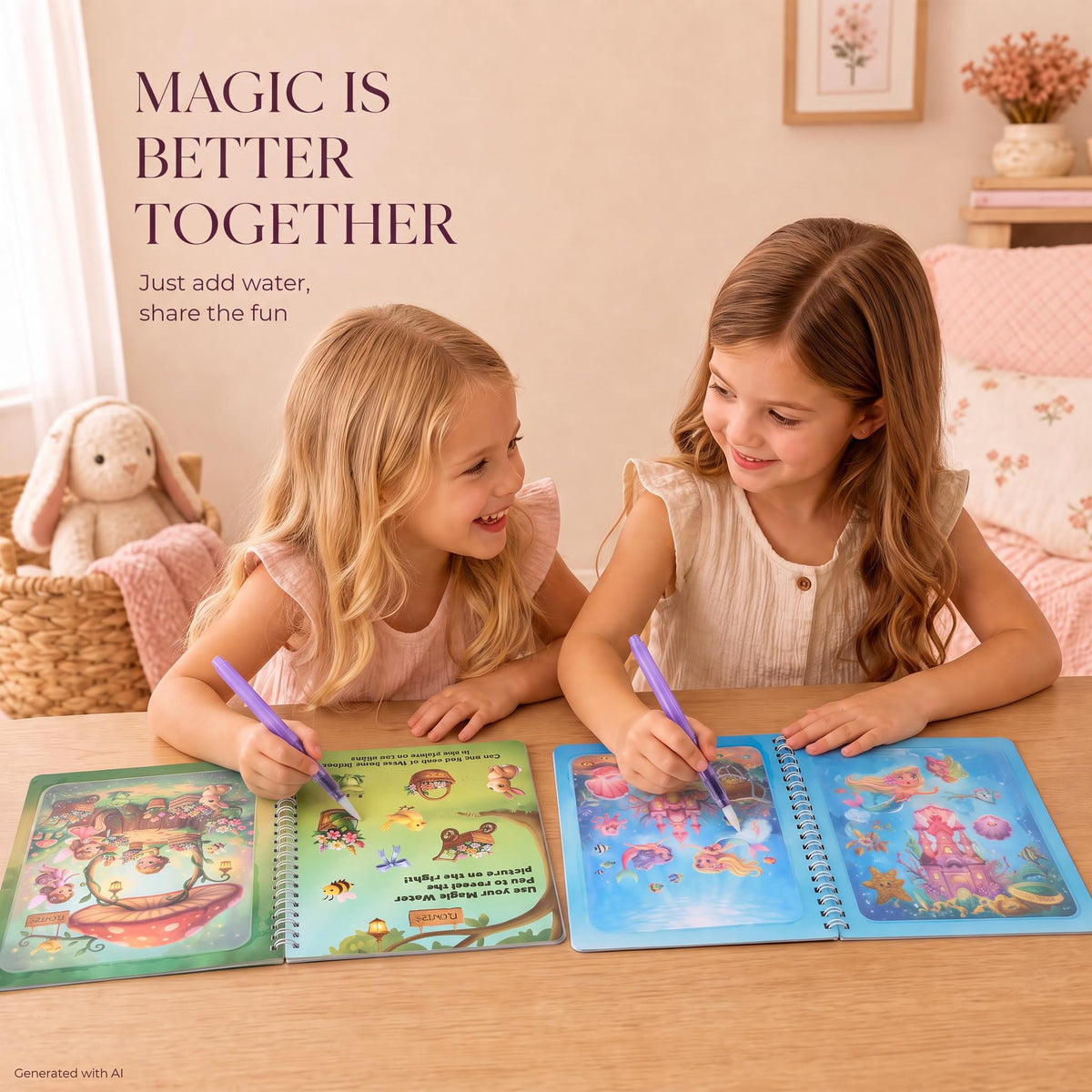 Fun Watercolor Books for Kids and Toddlers - Set of 4 Coloring Books